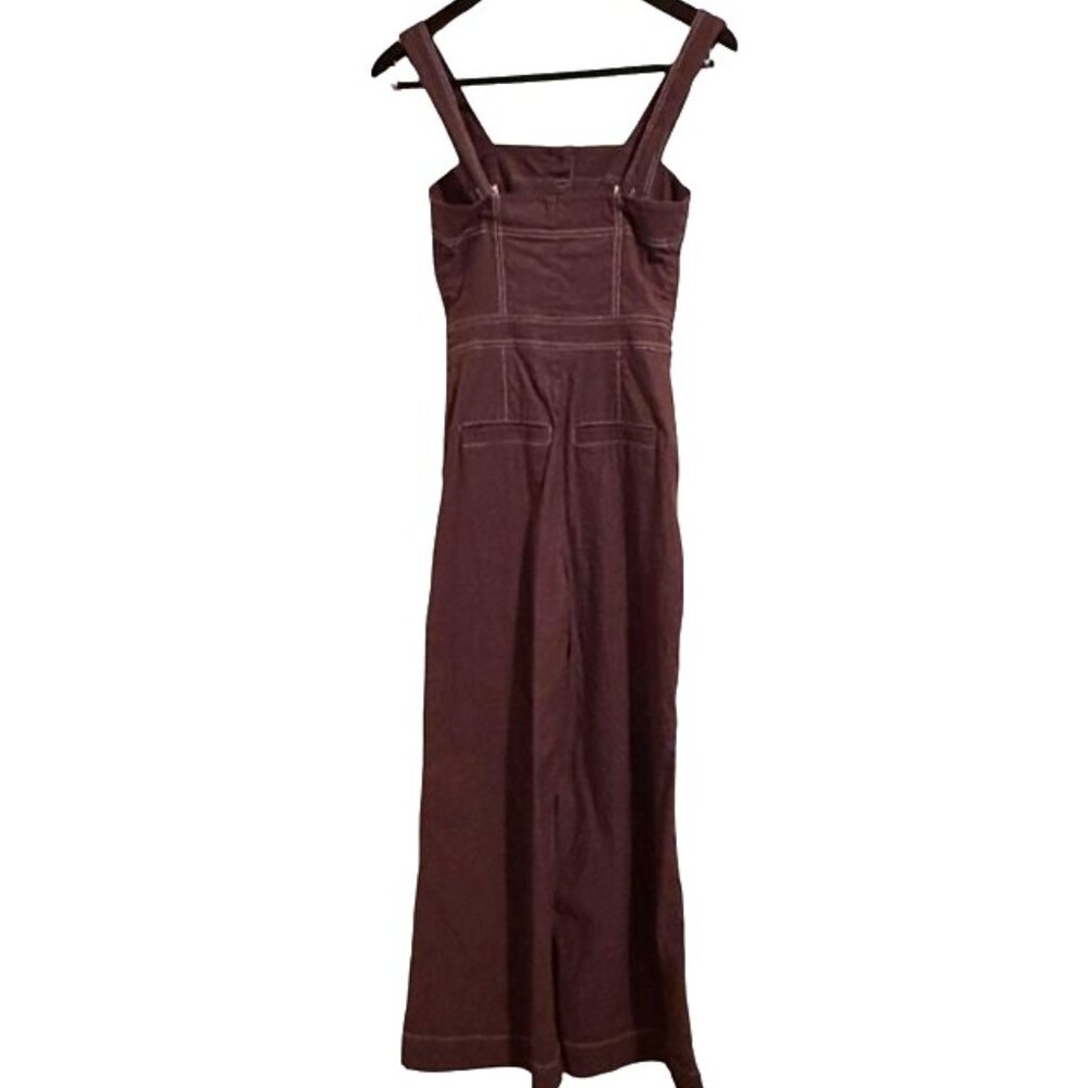 NWOT Maeve by Anthropologie 'The Colette' Linen Blend Jumpsuit in Mauve - Size 4 - Picture 10 of 16
